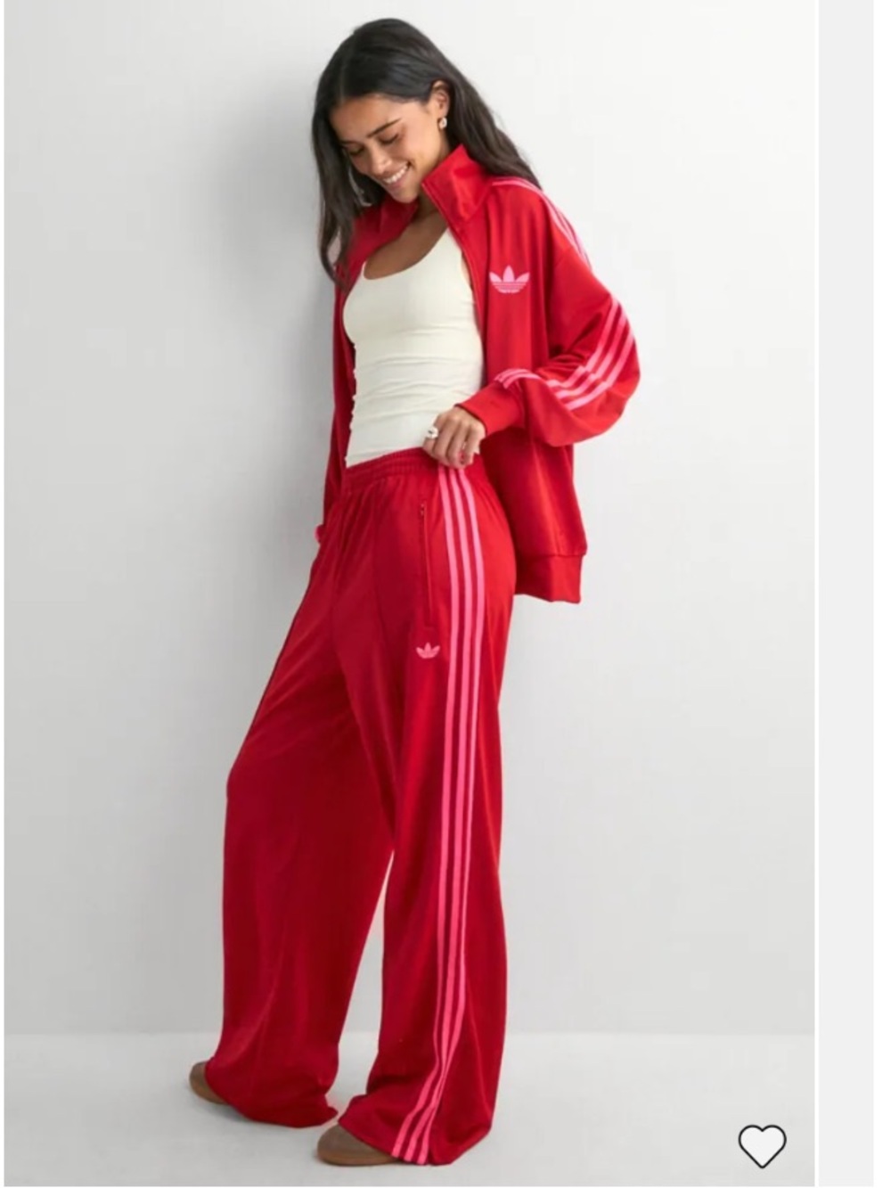 adidas Originals Women’s Firebird Loose Track Jacket Wide Leg Pant Tracksuit Set - Picture 4 of 16